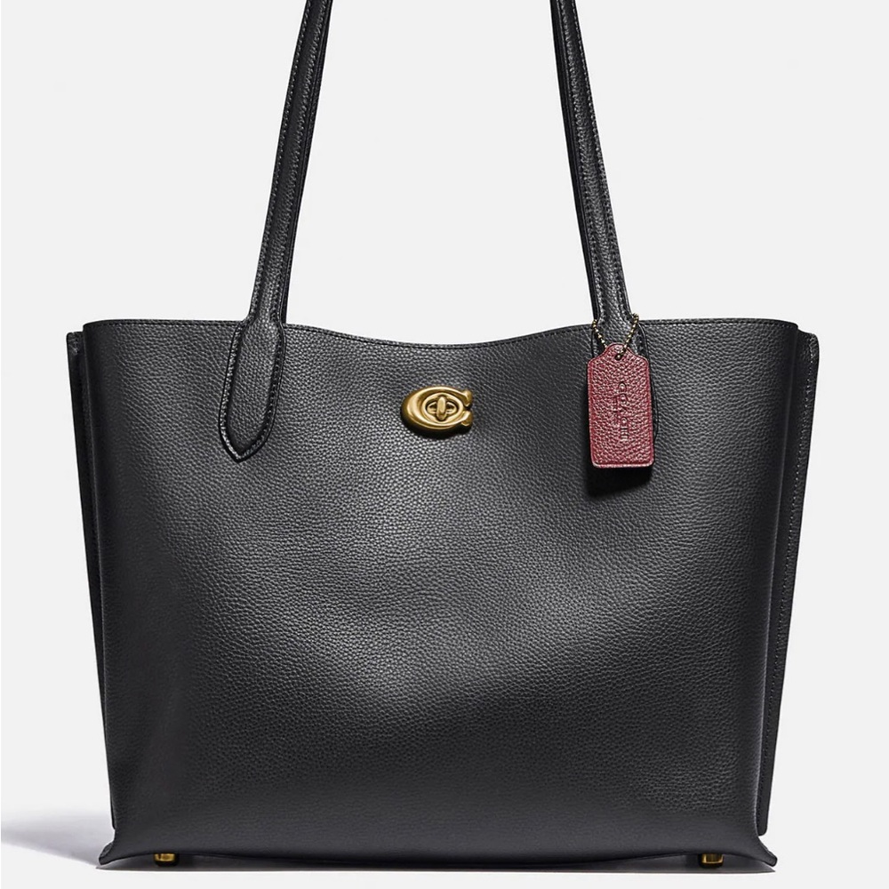 Coach Willow Tote bag with Brass hardware.